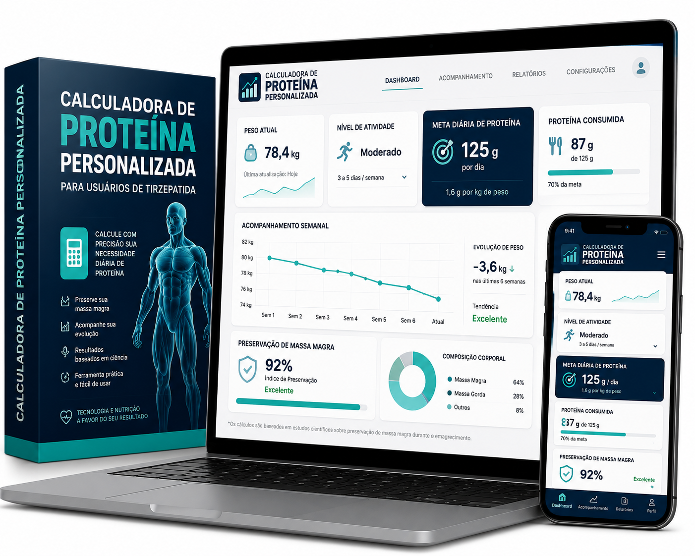 Calculadora de Proteína Personalizada para Usuários de Tirzepatida